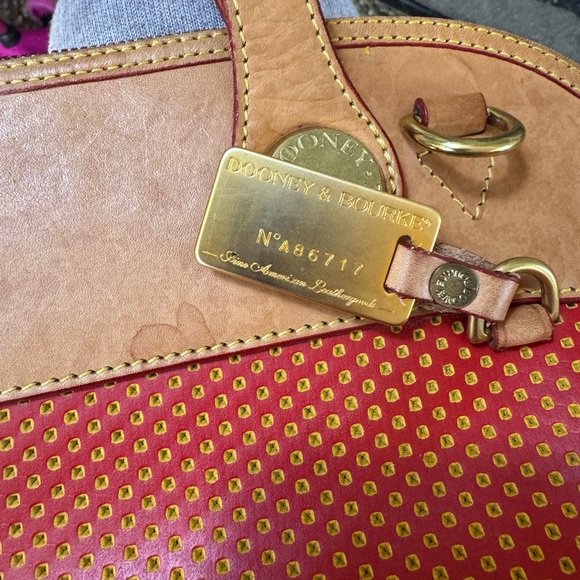 Dooney & Bourke Red and Brown Satchel - Picture 6 of 7